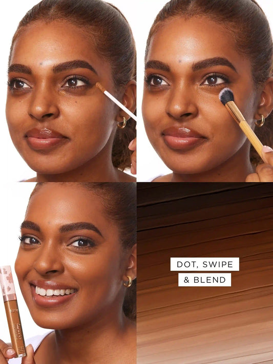 creaseless creamy full-coverage concealer & paw brush duo