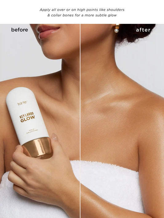 Key Largo GLOW body oil & kabuki body brush duo